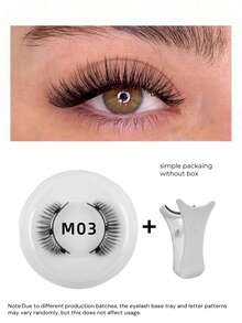 Set da 4 pezzi di eyeliner magnetico e ciglia magnetiche - Ciglia finte riutilizzabili dall'aspetto naturale, creano un effetto 3D allungante e arricciante, senza bisogno di colla, comodo da indossare, forte adesione magnetica, ciglia finte in mink da 5-11 mm, adatte per uso quotidiano, impermeabili, riutilizzabili, ideali per feste, appuntamenti e altro