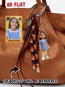 Customized 2D Character Art, Render 2D Personalized Figure Based On Uploaded Photo, Unique Keychain Gift For Family And Friends - As Shown - View 13
