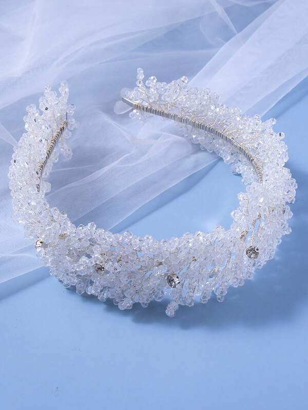 1pc Elegant & Luxurious Women's Crystal Headband Hair Accessory, Bridal Wedding Headpiece, Party Prom Hair Ornament