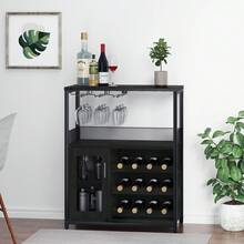 Wine Rack Table - สีดำ - ดู 8