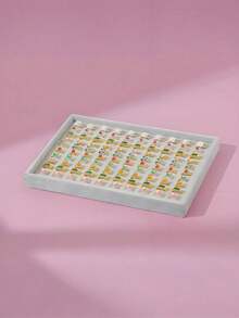 Caja organizadora de anillos de gran capacidad forrada en terciopelo negro con 100 ranuras - Estuche de exhibición de joyas a prueba de polvo para anillos y accesorios, perfecto para uso doméstico y minorista