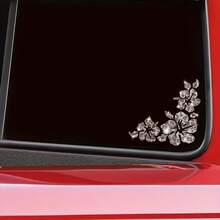 Lotus Flower Car Stickers, Multi-Color Shiny Vinyl Decals, Suitable For Cars, Motorcycles, Laptops, Auto Accessories, Self-Adhesive, Reusable, Asymmetric Shape, Glossy Finish - one-size - View 7