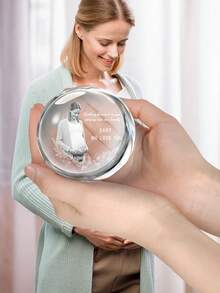 1 Pc,Personalized LED Crystal Ball Night Light - Custom Photo Lamp For Home & Office Decor | Ideal Gift For Couples, Parents, And Loved Ones On Special Occasions,Custom Photo Crystal Ball, Custom Photo Night Light - Multicolor - View 6