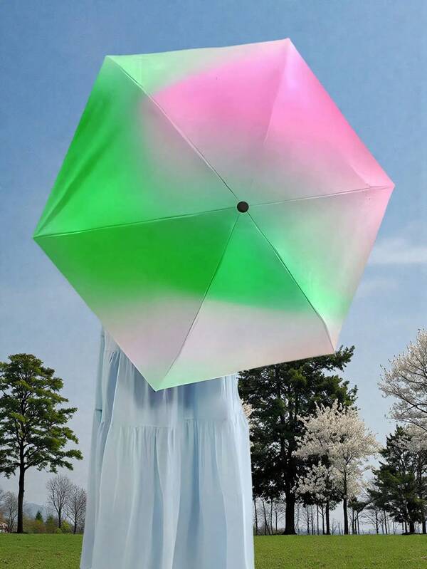 Guarda-chuva Dobrável Mini de Bolso, Padrões Criativos e Coloridos, Ultralight, Portátil, Proteção UV, Essenciais de Viagem, Presente de Natal, Parasol para Mulheres