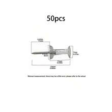 50/100/200个装什锦彩色塑料图钉，适用于软木板、办公室、学校文具用品，返校季必备 - 無色 - 查看 11