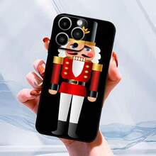 Funda de Teléfono de Navidad Cascanueces, Carcasa Protectora Suave de TPU Negra, Compatible con iPhone 11/12/13/14/15/16 Pro Max - Mezcla de colores - Ver 6