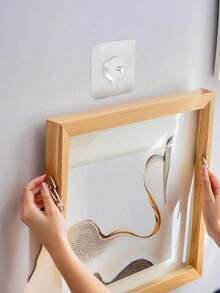 60/30/20/10/1 Translucent Photo Frame Strong Adhesive Hooks, No Drilling Required, Hole-Free And Traceless Load-Bearing Hooks, Strong Adhesive Hooks, Removable, Transparent, Waterproof, Rustproof, Suitable For Clothes, Hats, Tableware, Shoes, Accessories, Kitchenware, Bags, Etc - Multicolor - View 3