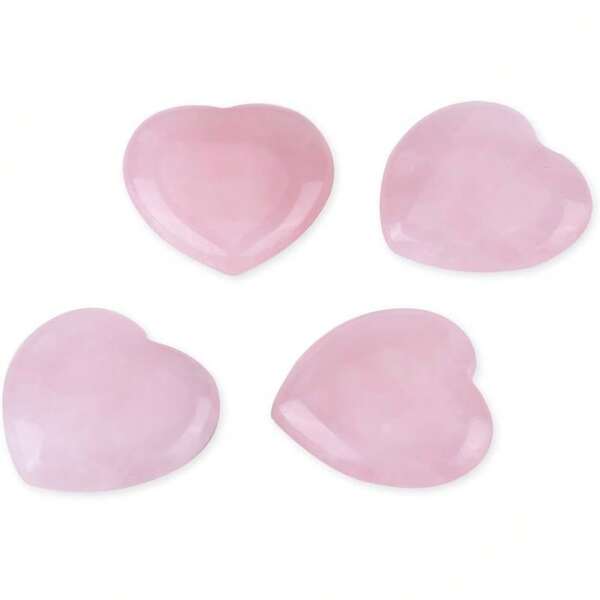 Cuarzo Rosa en Forma de Corazón, Cuarzo Rosa, Decoración de Piedras Preciosas Semipreciosas de Piedras Preciosas, Cuarzo Rosa Tallado, Pensativo para Crystal Lover