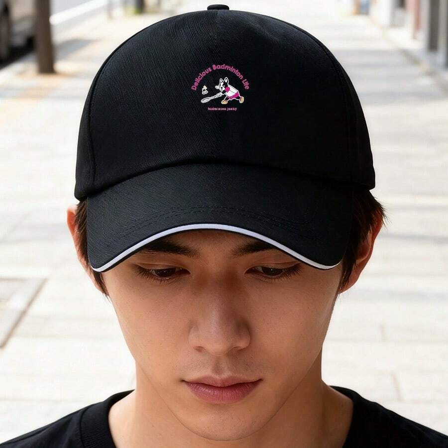 Black cap, miniature animal illustration, badminton, catch, fashion, accessory low cap ball cap Baseball cap sports small head around duck cap low cap large head around snapback cap Duckville cap visual snapback fashionable graphic print breathable baseball cap retro unisex - ãã©ã㯠- ãã§ãã¯ãã 1