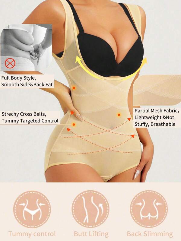 Body de malla transparente de unicolor y casual para mujer