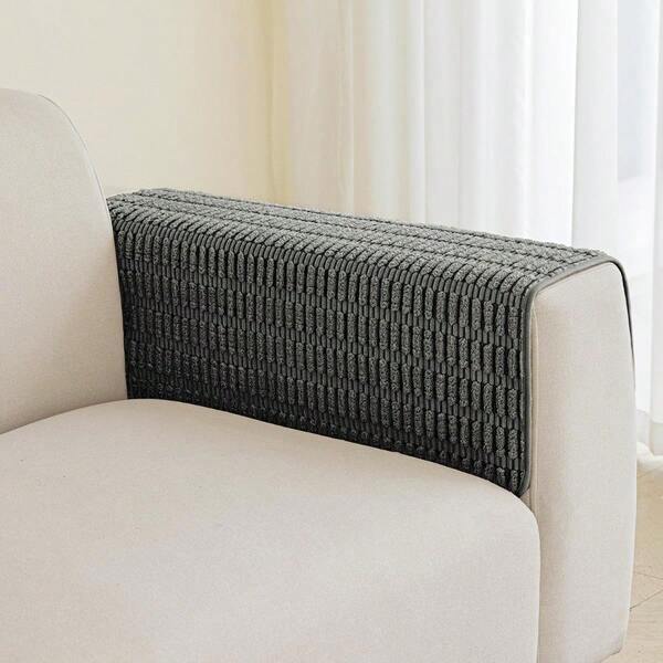 Sofa Arm Covers Chair Arm Covers Set Of 2pcs Dark Grey 26x26inch Waterproof And Ant-Slip Couch Armrest Covers For Recliner Protect And Decorate Your Sofa