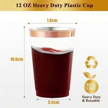 Disposable Plastic Cup - Rose Gold - View 4