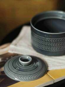 540ml Handled Bowl With Lid, Japanese Kiln-Fired Glaze Embossed Texture, Large Capacity Cup With Lid, Suitable For Pasta, Rice, Breakfast Oatmeal, Ceramic Lard Pot