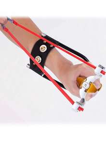 1 Set Of Professional-Grade Heavy-Duty Outdoor Hunting Slingshot, Complete With Three Leather Sling Straps And 100 Grams Of Pellets. Ideal For Outdoor Shooting Practice And Competitive Events, As Well As Specialized Slingshots For Outdoor Hunting And Fish Shooting.