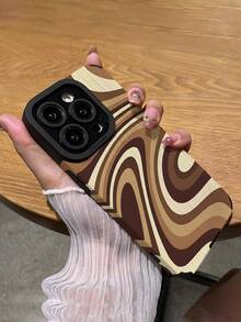 Etui ochronne na telefon Wave Ripples 1 szt. Asymetryczny wzór fal pionowych ze sztucznej skóry Antypoślizgowe, odporne na upadki, miękkie, kompatybilne z Apple i Galaxy 17/17AIR/17PRO/17PROMAX