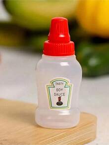 4 buc sticle mini pentru sos - recipiente portabile pentru condimente, ketchup, sos de soia, miere și dressing pentru salată, potrivite pentru cutia de prânz, picnic în aer liber și bucătărie, cadou de Crăciun - Multicolor - Vizualizare 3