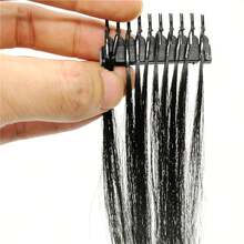 40pcs 6D Hair Extension Clips, Invisible C-Shape First Generation Clips, Painless Human Hair Extension Tool Kit, Professional Salon Use - Multicolor - View 3