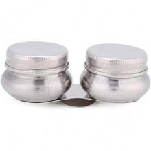 EstiloTendenciaHilitand 1 Pieza Acero Inoxidable Grande Doble CucharóN Taza De Paleta De Aceite Contenedor Pintura Megilp Trementina Recipiente De Disolvente Con TapóN De RoscaCalidad PremiumVersióN Mejorada - 1 - Ver 1