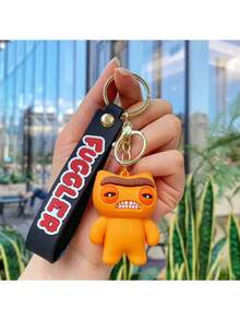 1个流行可爱龅牙怪兽钥匙扣，Fugglers毛绒娃娃吊坠，汽车/包包钥匙圈，小礼物