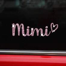 1pc Mimi Heart Sparkling Residue Free Vinyl Car Stickers For Cars, Windows, Motorcycles, Bumpers, Laptops, Vinyl Stickers. - one-size - View 10