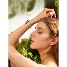 Band, Faux Pearl Bracelet Chain For Women, Delicate & Luxurious - Silver - View 8