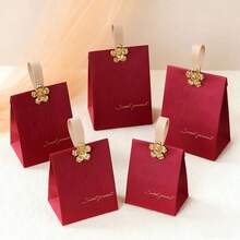 10 piezas Bolsas de regalo de dulces de estilo europeo de alta gama, adecuadas para bodas, fiestas de cumpleaños, festivales, eventos corporativos