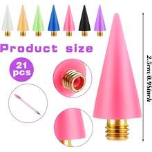16/21Pcs Nail Rhinestones Picker Replacement Wax Head Tips Rhinestone Picker Tool Wax Tip For Nail Dotting Pen