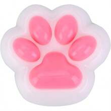 NewTaba Squishy Fidget Toy, Cute Cat Paw Squishies Squeeze Toys, Ultra-Soft Sticky Sensory Toy For Kids And Adults, Autism Stress Relief, Anxiety Relaxing (Pink And Clear),Seasonal Gifts - Hồng và Trắng - Xem 9
