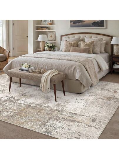 Washable Rugs Area Vloerkleed 200 300 Cm Bruin Grijs Moderne Abstract Living Room Bedroom Large Non Slip Short Pile Zachte Tapijt Dining Office view 9