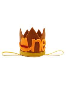 手工毛毡蜜蜂皇冠头饰，西部牛仔主题生日派对皇冠帽，节日活动派对帽 - 彩色 - 查看 14