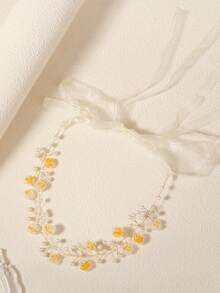 1 peça de tiara para cabelo de noiva com cristais, pérolas artificiais e flores. Acessório perfeito para casamento, festa e eventos noturnos. Ideal para damas de honra e floristas. Acessórios para o Dia dos Namorados. - Ouro - Ver 19