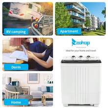 Twin Tub With Built-In Drain Pump XPB45-428S 20Lbs Semi-Automatic Twin Tube Washing Machine For Apartment, Dorms, RVs, Camping And More, White&Black US Standard - US A Type Plug(110-127V) - View 7