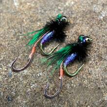 Fly Fishing Lure Set, 5 Packs Hand-Tied Assortment Realistic Insect, Targeting Trout Bass Lake River All-Water, Sensitive Treble Hooks All-Season - 5 Items - View 5