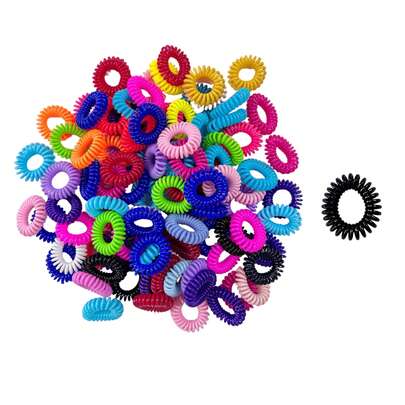 50 Elásticos De Mola Xuxinha Rabico Para Cabelo Fio Telefone
