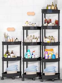 Multifunctional Triangular Bathroom Storage Rack - Space Saving, Carrying Case, Easy To Move, Suitable For Cosmetics And Toiletries, Durable Plastic, Easy To Assemble, Space-Saving Design, Suitable For Indoor Use, Bathroom Organization And Storage, Utility Rack, Compact Corner Storage Cart, No Electricity Required,