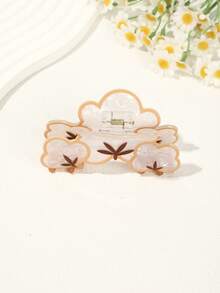 1 chiếc kẹp tóc hình lá mùa thu, gốc cây, đám mây, phụ kiện tóc cho Lễ Tạ ơn, kẹp tóc cỡ lớn dành cho nữ, phù hợp với cả tóc dày và tóc mỏng, kẹp tạo kiểu tóc. - Nhiều màu - Xem 9