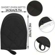 1 Pair Cotton Baking Oven Gloves, Heat Resistant For Oven, Microwave, Kitchen Use