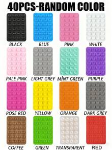 3/5Pcs Multi-Purpose Square Silicone Suction Cup Mobile Phone Holder, 24-Hole Suction Cup With Strong Adhesiveness, 1/10/20/30/40/50/60Pcs,Suitable For Various Scenarios To Prevent Phone Falling, Used For Video, Vibration, And Self-Portrait Phone Accessories