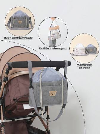 1件装多功能婴儿车收纳包，尿布更换包，婴儿车配件，新生儿必需品，新生儿礼物，儿童午餐盒，儿童包，婴儿车口袋，婴儿车挂钩，男女宝宝均适用