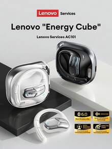 Lenovo AC101 Minimalist Bluetooth Headphones, Open-Ear Hanging Style, OWS Non-Intrusive, Long Battery Life, Large Dynamic Driver, High-Quality Audio, Low Latency For Music & Gaming, Rotatable Comfortable Fit, Compatible With Smartphones & Computers - trắng - Xem 5