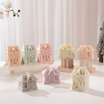 Gingerbread House Candle Silicone Mold Cottage Silicone Soy Wax Mould DIY Home Decoration