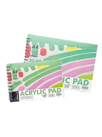 Art Rangers Art Rangers Acrylic Pad, A4 And A5 Sizes, Suitable For Watercolor, Gouache, And Acrylic Artwork For Beginners And Students, { Halloween Gift, Christmas Gift, School Gift }