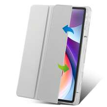 Funda plegable de 3 paneles para tableta, hecha de material acrílico de alta transparencia con ranura para bolígrafo, compatible con Xiaoxin Tab11 (2024) / Compatible con Red SE 11 pulgadas / Compatible con Red Pad Pro / iPad Air 5 / iPad generación 10 / iPad generación 11 Funda protectora / Funda protectora para tableta Xiaoxin Pad 11 2025 con soporte multifuncional - Triple transparencia - Ver 48