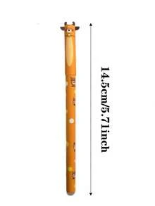 12 Stücke zufällige Tier-förmige löschbare Gelschreiber Set, Mehrfarbige Tinte, Cartoon Löwe, Elefant, Kuh, Dinosaurier Designs, geeignet zum Schreiben, Zeichnen, Ausmalen, Kritzeln, perfekt als Belohnung für Kinder - Verschiedenfarbig - Übersicht 3