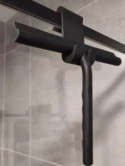 Raschietto in silicone portatile, con raschietto per vetri con gancio, raschietto per doccia, raschietto per pulizia domestica, raschietto per finestre, raschietto per rimozione dell'acqua, adatto per porte della doccia, bagni, finestre e vetri di auto, forniture per la pulizia, strumenti per la pulizia, essenziali per il ritorno a scuola, Ognissanti e Natale