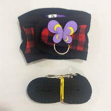 Adjustable Breathable Denim Harness For Small Pets, Escape-Proof, Floral Design Options, Suitable For Guinea Pigs, Rabbits, Outdoor Leash - Multicolor - View 5