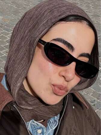 1 Peça Lenço/Hijab Leve e Casual de Cor Sólida Desgastada, Adequado para Uso Diário