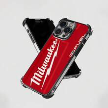 Funda para teléfono con diseño de batería para herramientas eléctricas Milwaukee Fuel M18, compatible con teléfonos ,  17,  16 Pro Max,  15 Pro Max,  13 y  12. Fabricada en TPU, ofrece protección contra golpes y caídas. Ideal para profesionales, aficionados al bricolaje y como regalo de cumpleaños o Navidad. - Negro - Ver 5