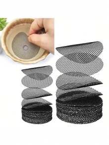 10pcs - 2 Sizes Round Mesh Plant Support Net, Garden Lawn Soil Protection And Drainage, Flower Pot Mat Ring, Ceramic Grey Anti-Leakage Soil Super Large Diameter Breathable Anti-Insect Plastic Round Net