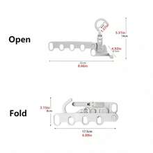 1pc New Multifunctional Foldable 5-Hole Clothes Hanger, Upgraded Thicker Plastic, Ergonomic Hook - Suitable For Travel, Hotel, Dorm And Indoor Use, Essential For Business Travelers. Multifunctional Hook Design, Compact And Sturdy Structure, Home Organization Drying Rack.